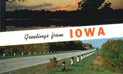 Пощенска картичка с поздрави от Айова