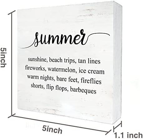 Лятното Слънце Плаж Дървена Кутия Знак за Домашен интериор на Селски Лятна Дървена Кутия Знак Блок Табела за Стена, Настолни Украса на Масата