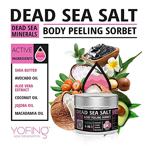 Пилинг-шербет за тяло със сол от Мъртво море и кал от Мъртво море Универсален крем 4 в 1 с мароканския Аргановым масло, масло от шеа,